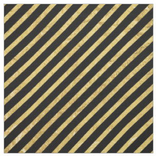 Goldfolie und schwarzes diagonales Streifen-Muster Stoff
