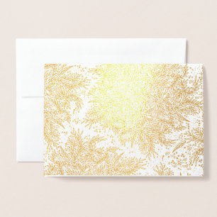 Goldfolie Weihnachtsgrußkarte Folienkarte