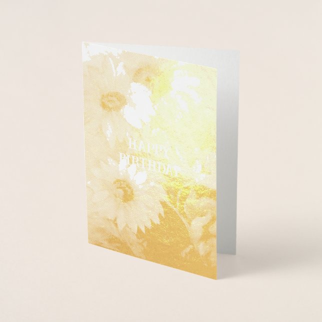Goldfolie zum Geburtstag Folienkarte (Vorderseite)