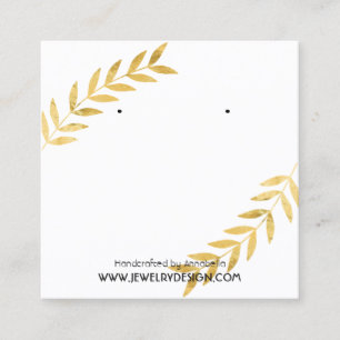 Goldfolien-Blatt-Ohrhänger-Schmuckdisplay Custom Quadratische Visitenkarte
