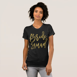 Goldfolien-Effekt-Braut-Gruppe-Shirts T-Shirt