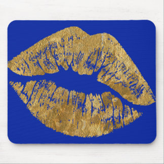 Goldfolien-Effekt-Kuss-Mausunterlage Mousepad