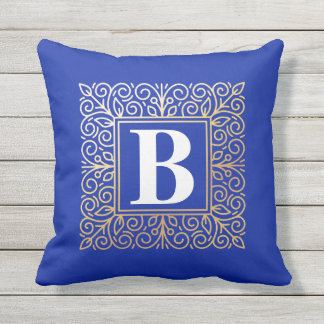 Goldfolien-Effekt-Monogramm-Wurfs-Kissen Kissen Für Draußen