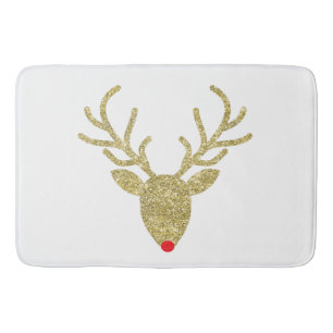 Goldfolien-Glitzer-Rudolph-Weihnachtsbad-Matten Badematte