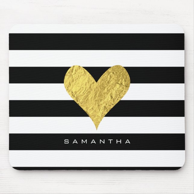 Goldfolien-Herz Mousepad (Vorne)