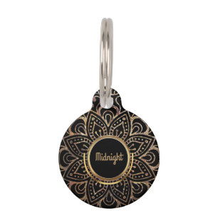 Goldfolien-Mandala für Haustier Haustiermarke