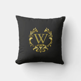 Goldfolien-Monogramm-Emblem | wählen Ihre Farbe Kissen Für Draußen