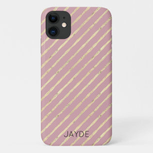 Goldfolien Streifen Personalisiert Handy Case