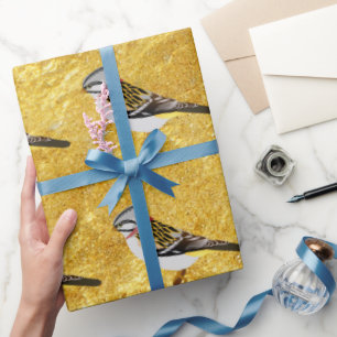 Goldfoliendesign Cartoon Gelb- und Braunbrauner Geschenkpapier