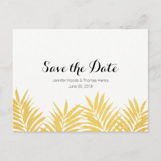 Goldfolienreiniger, einfacher Save the Date Ankündigungspostkarte