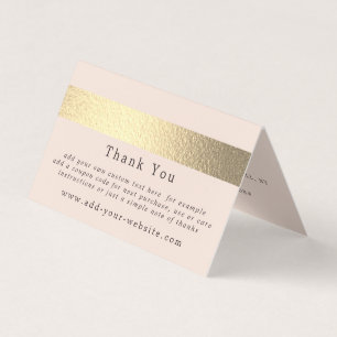 Goldfolienstreifen Minimalistisches Logo Danke Kar Visitenkarten