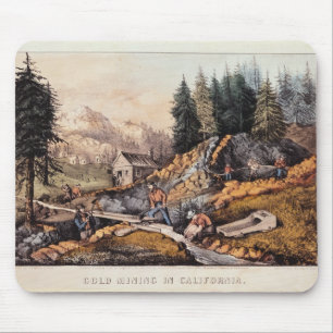 Goldförderung in Kalifornien Mousepad