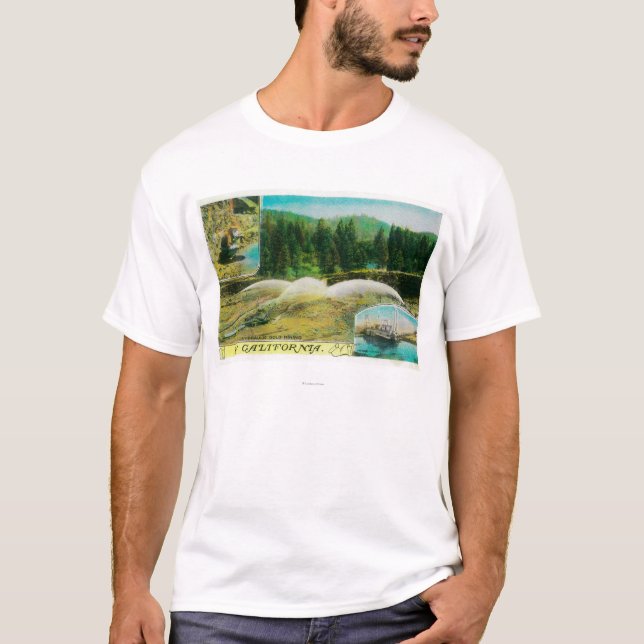 Goldförderung in Kalifornien StateState T-Shirt (Vorderseite)