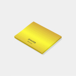Goldgefälle bei individuelle Name Post-it Klebezettel