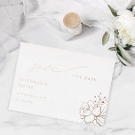 goldgeflechtetes Blumenweiß und Save the Date Folieneinladung<br><div class="desc">Real Foil Version, wählen Sie aus Gold, Silber oder Rose Gold. Einfach und schick ist dies Save the Date mit Real Foil Gold Lined handgezeichnete Blumen atemberaubend. Sie brauchen sich keine Sorgen um die passenden Farben zu machen. Save the Date geht es um jedes Thema oder jede Farbpalette. Hochzeit im...</div>
