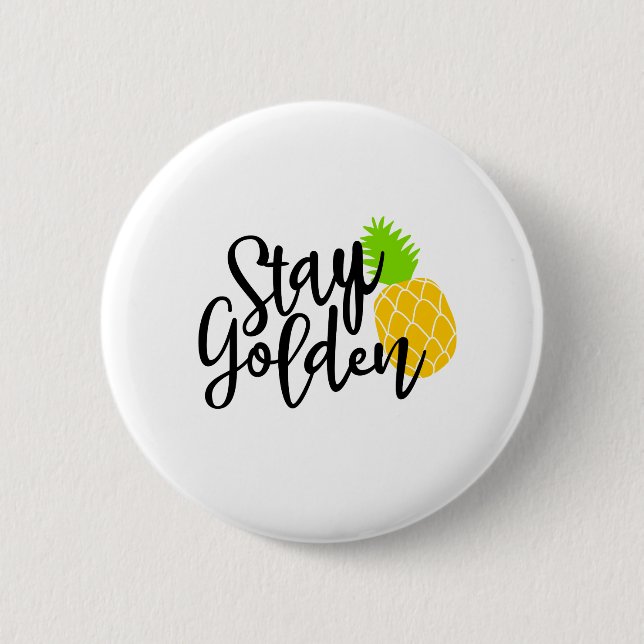 goldgelb bleibe button (Vorderseite)