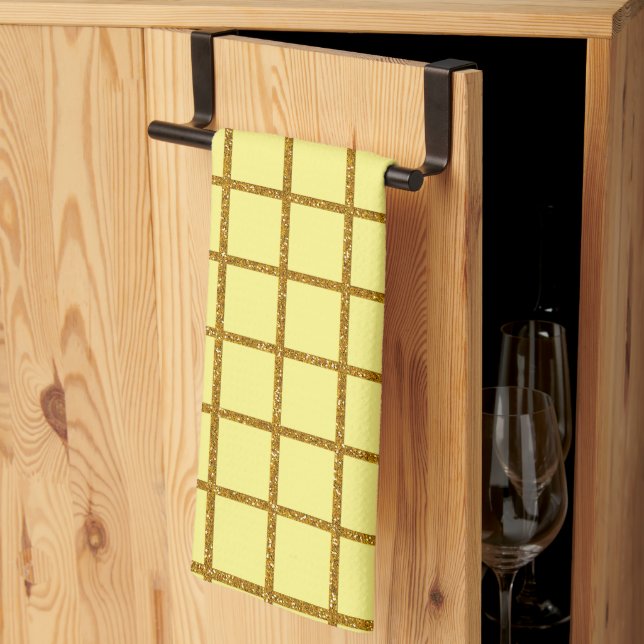 Goldgelb Geschirrtuch (Drittel gefaltet)