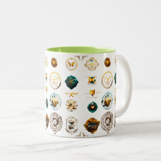goldgelb zweifarbige tasse