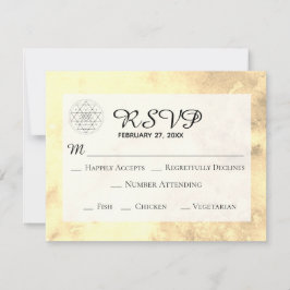 *~* Goldgelbe Heilige Wasserfarbenhochzeit für die RSVP Karte