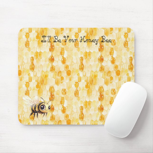 Goldgelbe Honigbiene Mousepad (Mit Mouse)