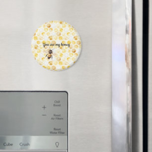 Goldgelbe Honigwabe Magnet