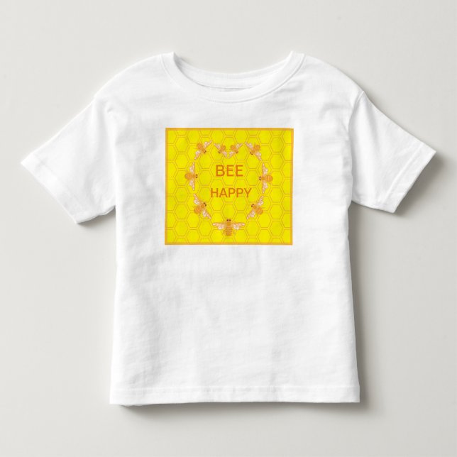 Goldgelbe Honigwabe und Honigbienen Kleinkind T-shirt (Vorderseite)