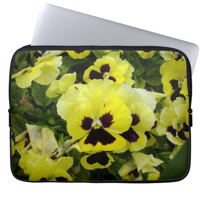 goldgelbe Stiefmütterchen, Laptopschutzhülle (Vorderseite)