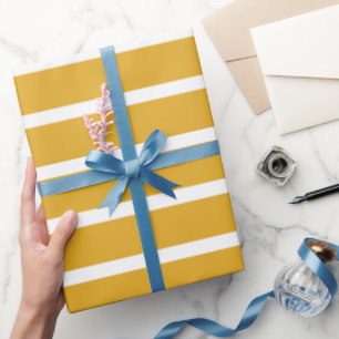 Goldgelbe Streifen Geschenkpapier