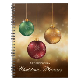 goldgelbe Weihnachtsbaumchen mit individuellem Tex Notizblock