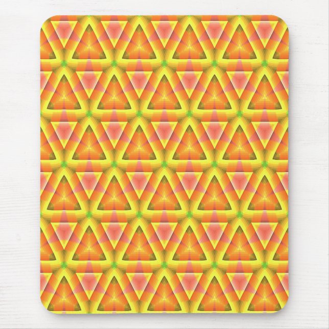 Goldgelbes Dreieckmuster Mousepad (Vorne)
