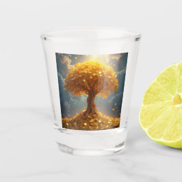 Goldgeld-Goldmünzen Schnapsglas