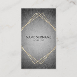 Goldgeometrische lederne vertikale Visitenkarte