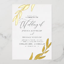 Goldgepresste Bleche Hochzeit von Elegant