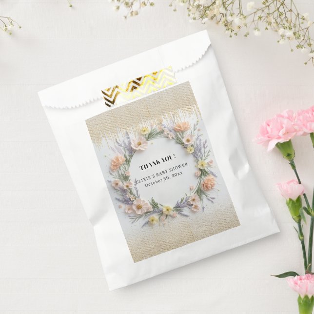 Goldgepresste Wildblume in der Blütendusche Geschenktütchen (Versiegelt)