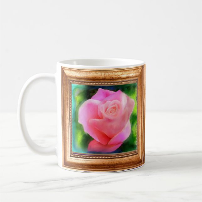 Goldgerahmte Rose durch Lulumama Kaffeetasse (Links)