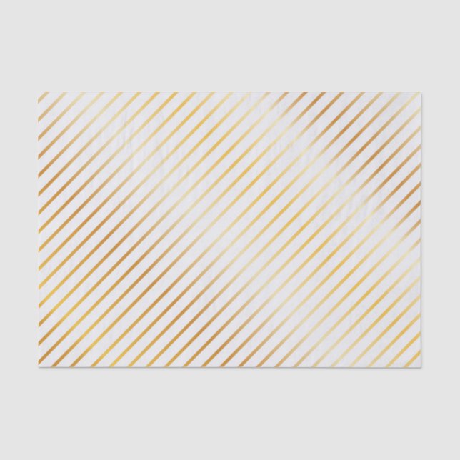 Goldgestreifte Eleganz Seidenpapier (Vorderseite)