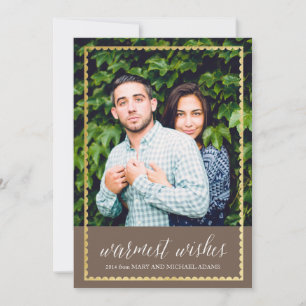 Goldgetrimmte warme Wünsche braun