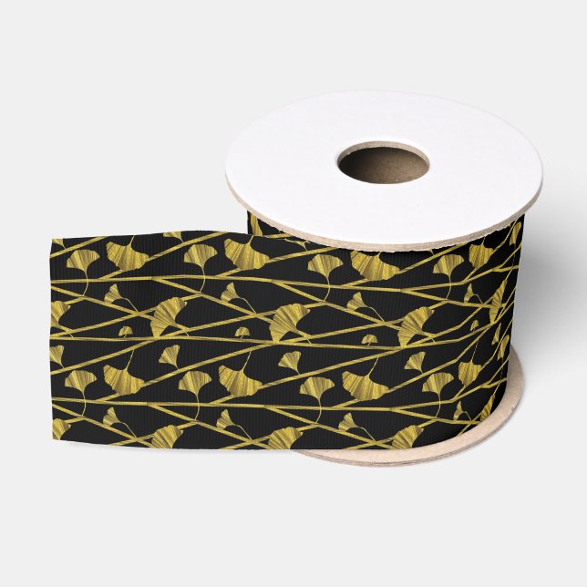 Goldginkgo Ripsband (Spule)
