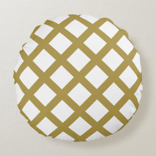 Goldgitter Rundes Kissen