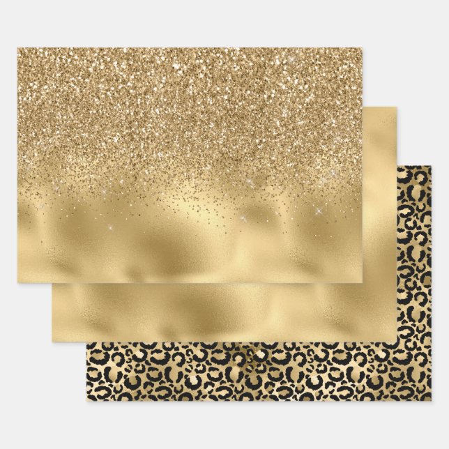 Goldglam Geschenkpapier Set (Set)