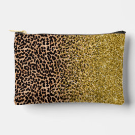 Goldglanz aus Leopard Zubehörtasche