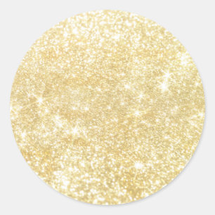 Goldglanz-Shimmer-Trendmode Runder Aufkleber