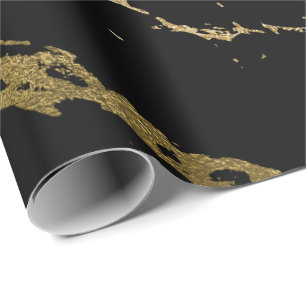 Goldglänzendes bezauberndes schwarzes abstraktes geschenkpapier