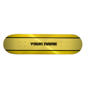 Goldglänzendes Edelstahl-Metall Skateboard