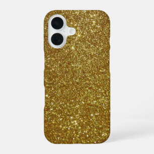 Goldglitter iPhone 16 Hülle