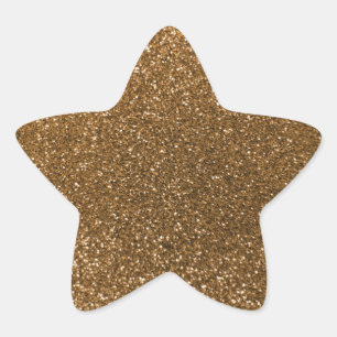 GoldGlitter Stern-Aufkleber