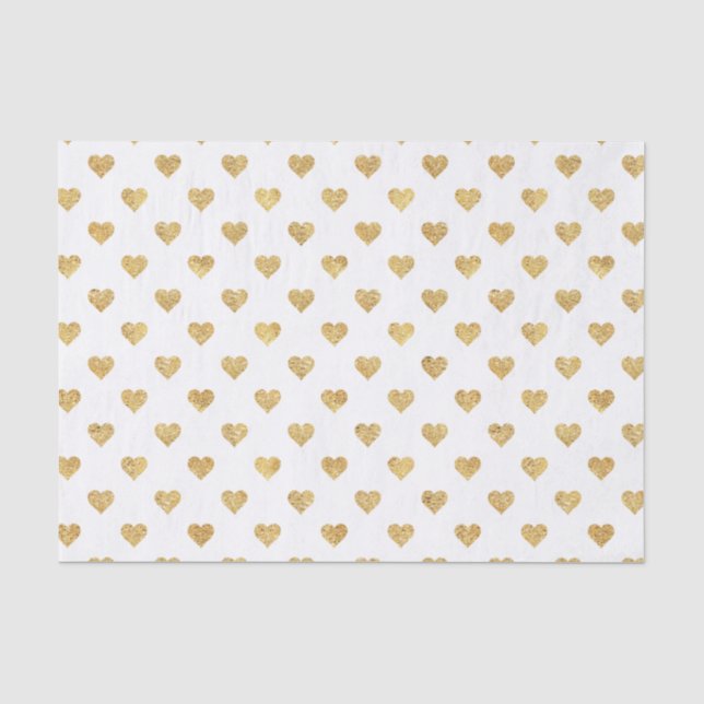 GoldGlitterherzen Seidenpapier (Vorderseite)