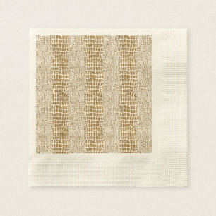 GoldGlitzer-Alligatordruck Serviette