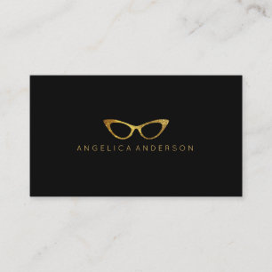 GoldGlitzer-Augen-Glas-Geschäfts-Karte Visitenkarte
