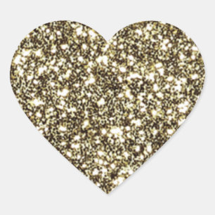 GoldGlitzer-Blickeleganter Herz-Aufkleber